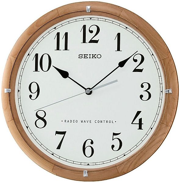 Seiko Funkwanduhr (Quarzuhr, Wohnzimmer, Esszimmer, Arbeitszimmer, Küche) günstig online kaufen