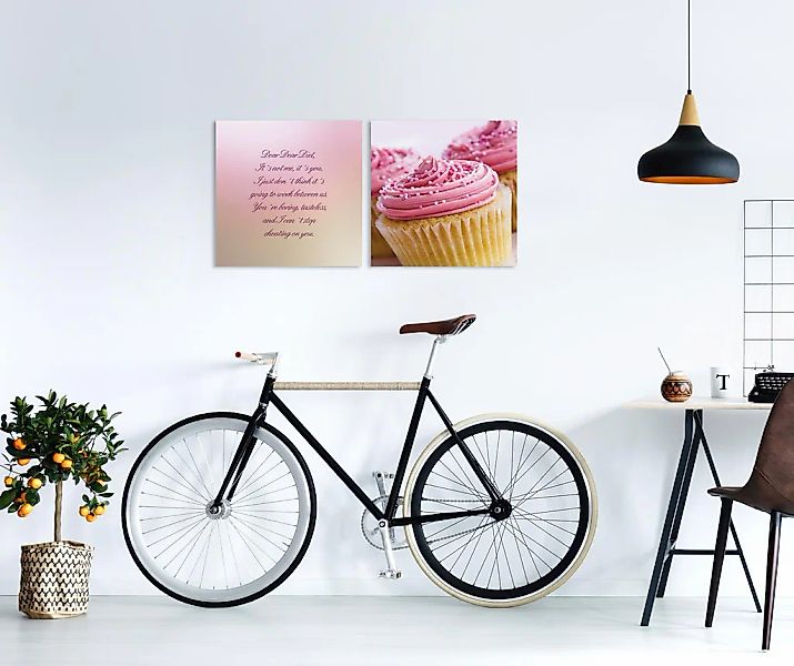 queence Leinwandbild »Cupcakes«, Foto-Essen-Kunst-Modern-Sprüche-Sprüche & günstig online kaufen