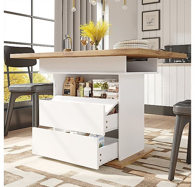 OKWISH Esstisch Multifunktionaler Ausziehtisch (Ausziehbarer Teleskoptisch günstig online kaufen