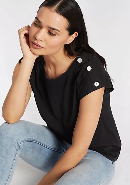 Laura Scott T-Shirt mit Zierknöpfen - NEUE KOLLEKTION günstig online kaufen