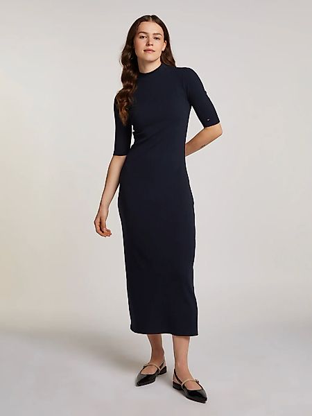 Tommy Hilfiger Midikleid "SLIM 5X2 RIB MIDI DRESS 1/2", mit gerippter Struk günstig online kaufen