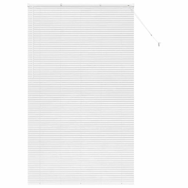 vidaXL Balkenjalousien mit Vorhängen Weiß 220 x 135 cm Aluminium 42006029 günstig online kaufen
