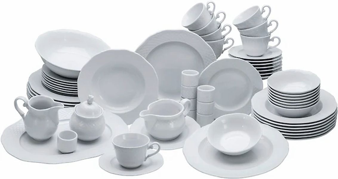 CreaTable Kombiservice »Geschirr-Set Arianne«, (Set, 61 tlg., Kaffeeservice günstig online kaufen