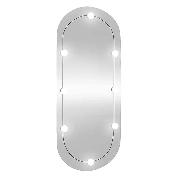 vidaXL Wandspiegel mit LED-Leuchten 40x90 cm Glas Oval 3189163 günstig online kaufen