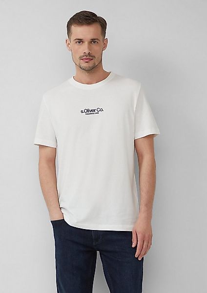 s.Oliver Kurzarmshirt T-Shirt T-Shirt aus Baumwolle mit Logo-Print günstig online kaufen