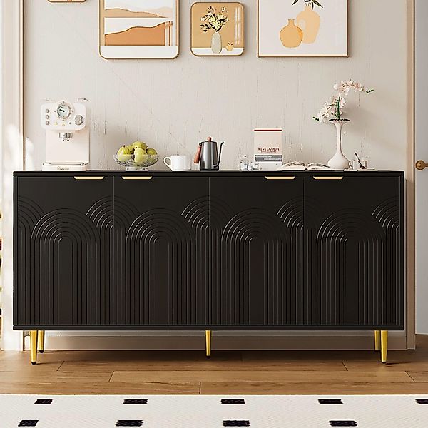 Flieks Sideboard mit 4 Türen, goldenen günstig online kaufen