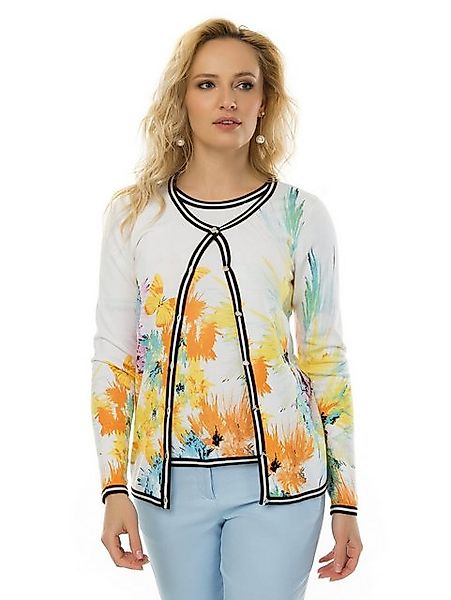 Passioni 2-in-1-Pullover Twinset mit floralem Print und Kontrastsaum (Set a günstig online kaufen