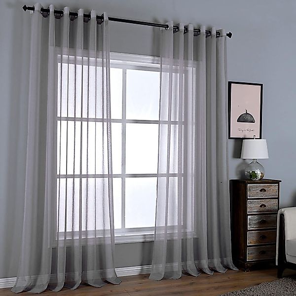 HAC24 Vorhang Deko Gardinen Gardinenschal Ösenschal Dekoschal, Ösen, transp günstig online kaufen