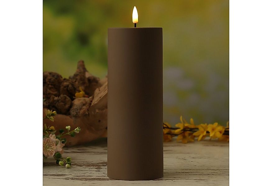 Deluxe Homeart LED-Kerze MIA Deluxe für Außen flackernd H: 20cm D: 7,5cm ou günstig online kaufen