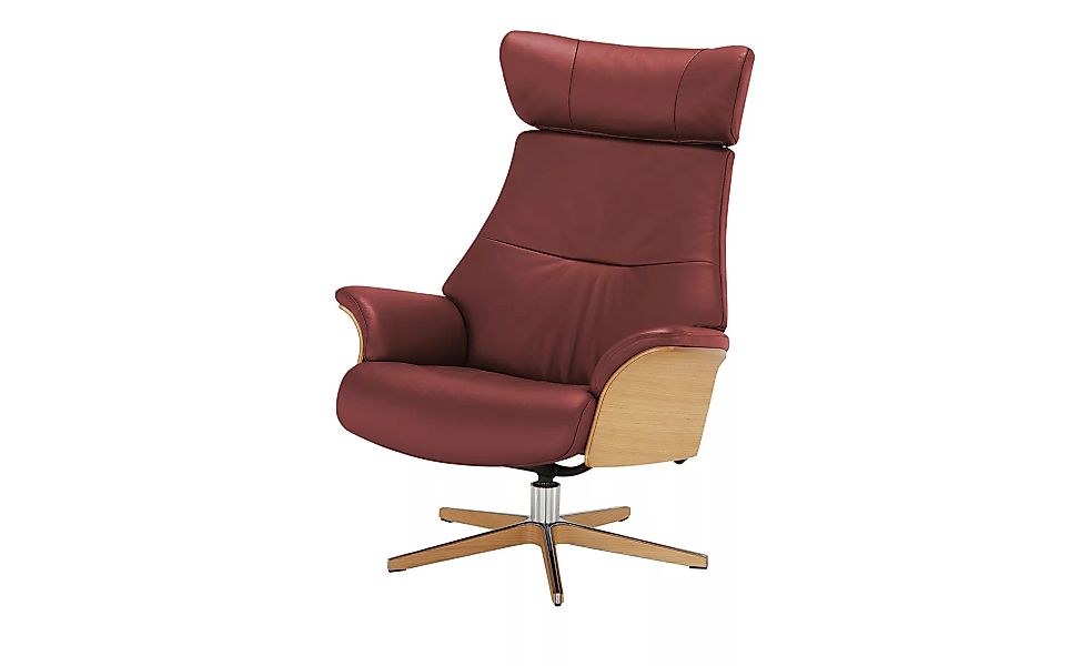 Drehsessel - rot - 80 cm - 106 cm - 78 cm - Polstermöbel > Sessel > Lederse günstig online kaufen