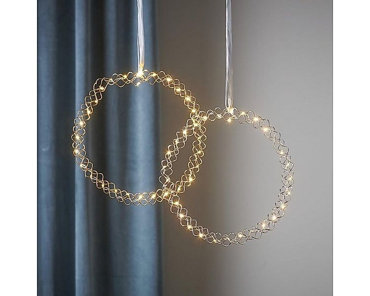 STAR TRADING Dekokranz LED Lichtkranz Fenster Türschmuck Wandkranz 30LED go günstig online kaufen