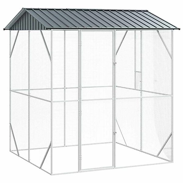 vidaXL Vogelkäfig Anthrazit 215 x 208 x 247 cm Verzinkter Stahl 3325152 günstig online kaufen