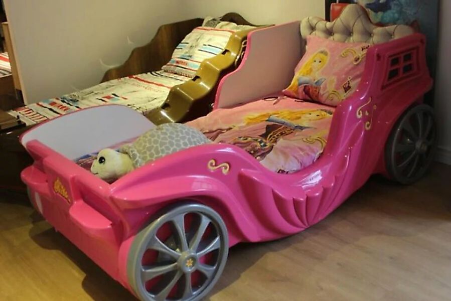 JVmoebel Kinderbett Kinderbett Kinderzimmer Bett Holz Prinzessin Mädchen Be günstig online kaufen
