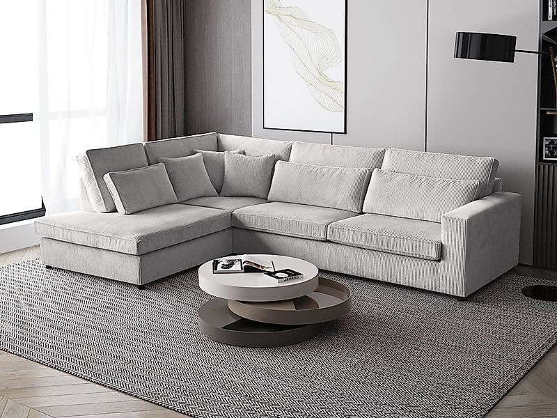 Beautysofa Ecksofa mit dekorativen Kissen PARMA, günstig online kaufen