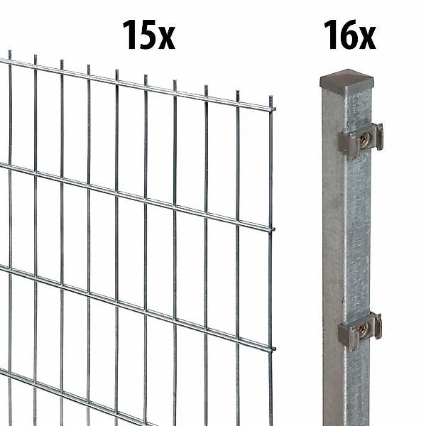 GARDEN 'N' MORE Doppelstabmattenzaun Standard, (31-St), günstig online kaufen