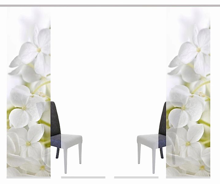 HOME WOHNIDEEN Schiebegardine "PADUA" Klettband 4 Stk. tlg. HxB: 245x60, in günstig online kaufen