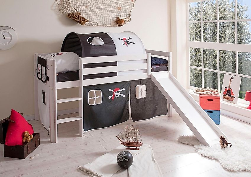 Ticaa Hochbett "Manuel", mit Rollrost in verschied. Ausführungen wahlweise günstig online kaufen