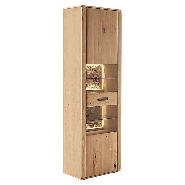 expendio Vitrine Alcuro 3 Ast/Balkeneiche massiv 64x207x37 cm günstig online kaufen