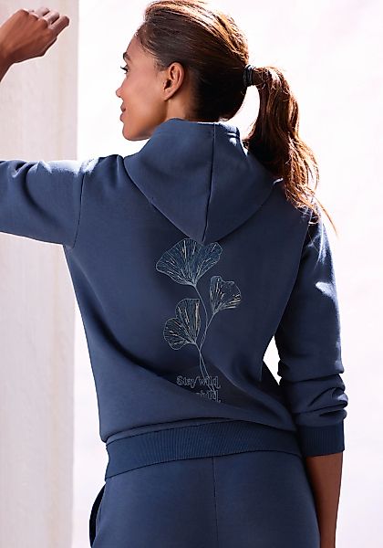 LASCANA Kapuzenpullover mit glänzendem Druck, Loungewear günstig online kaufen