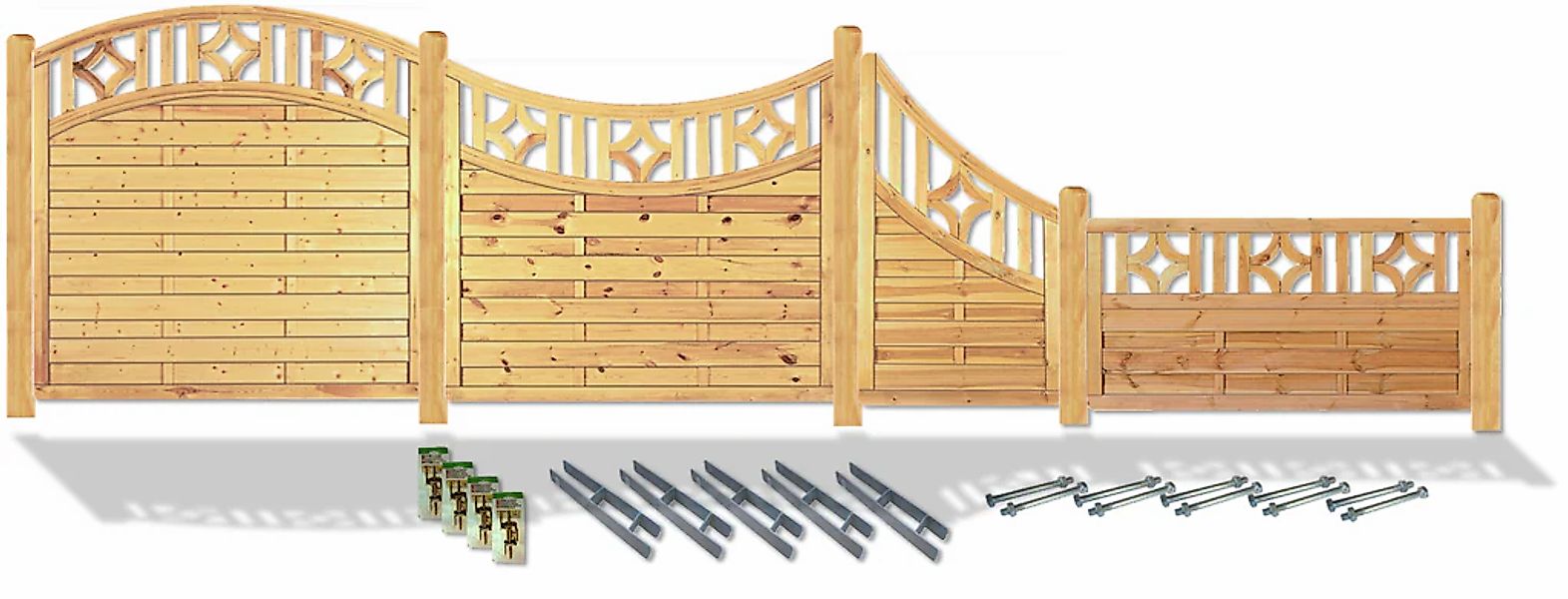 KONIFERA Sichtschutzelement "ABILENE" aufgelockerte Optik in starkem Rahmen günstig online kaufen