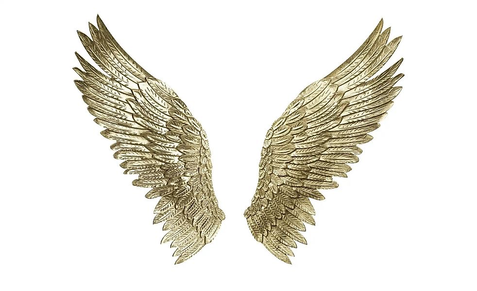HOME STORY Wandobjekt Flügel  2er-Set   ¦ gold ¦ Metall ¦ Maße (cm): B: 37, günstig online kaufen