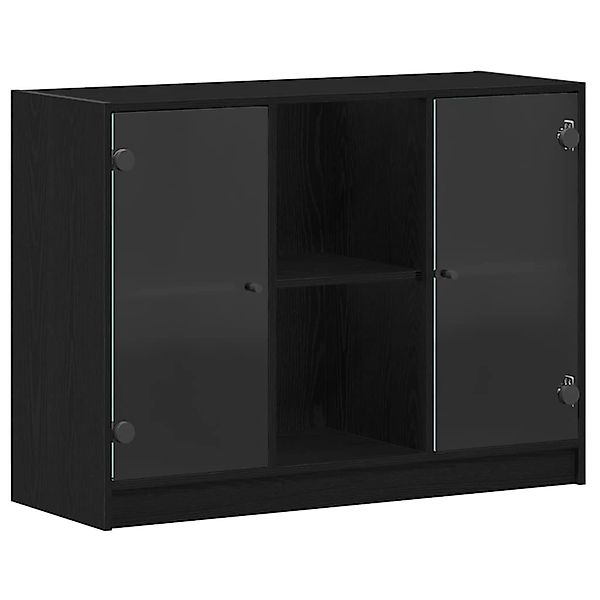 vidaXL Sideboard Schwarz Eichen-Optik 102 x 37 x 75,5 cm Holzwerkstoff 3329 günstig online kaufen