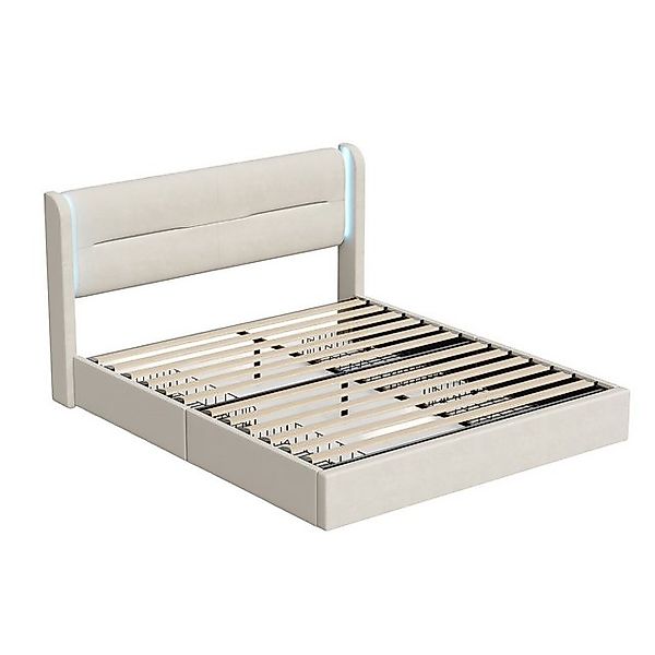 Gotagee Polsterbett Modernes Doppelbett 160x200 cm Gästebett Kopfteil mit L günstig online kaufen
