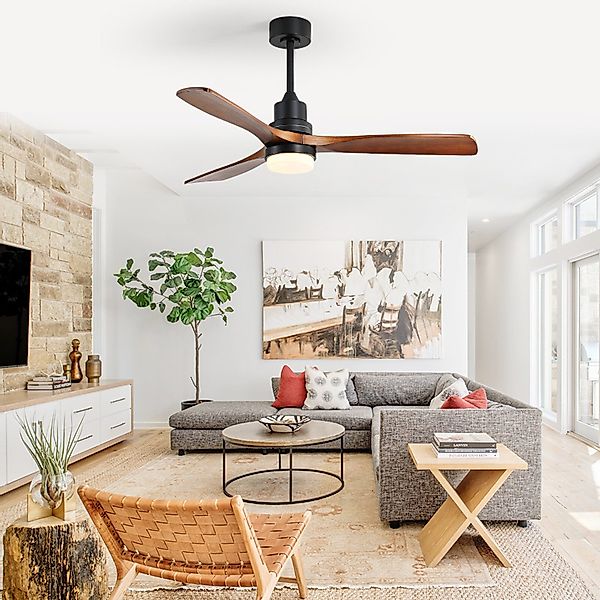 BlingBin Deckenventilator 132cm Massivholz Deckenventilatoren mit günstig online kaufen