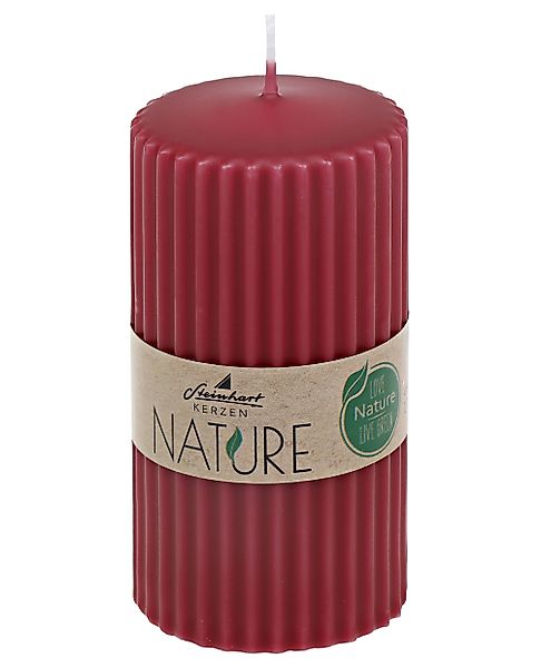 Steinhart Kerzen Stumpenkerze Rillenkerze Stumpen Nature günstig online kaufen