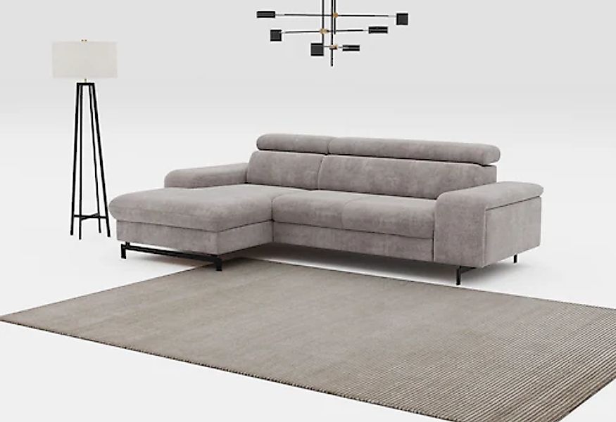 COTTA Ecksofa "Emma L-Form, B: 267 cm" mit Kopfteilverstellung, optional Be günstig online kaufen