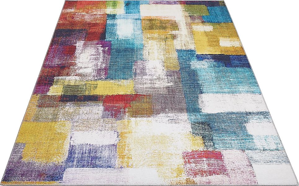 LUXOR living Teppich "Prima 2" rechteckig 7 mm Höhe Kurzflor, Patchwork Mus günstig online kaufen