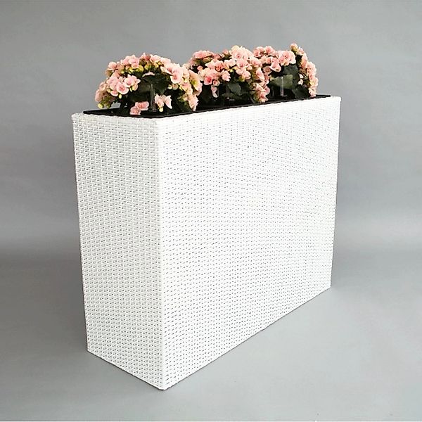Elegant Einrichten Pflanzkübel XXL Polyrattan Raumteiler Rechteckig 82x30x8 günstig online kaufen