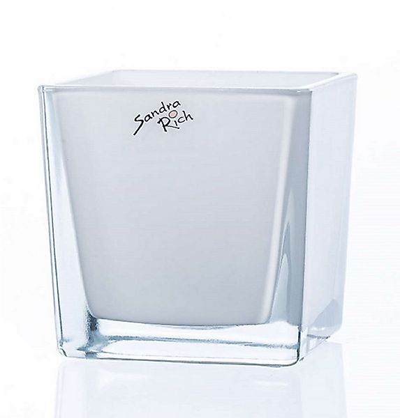 Sandra Rich Übertopf SANDRA RICH, Glasübertopf "CUBE" Pflanztopf Blumentopf günstig online kaufen