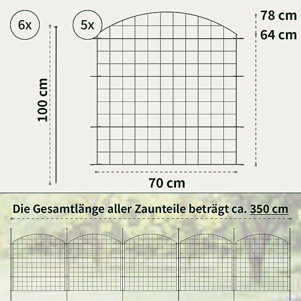 VERDOBA Zaun Teichzaun Gartenzaun Hundezaun - günstig online kaufen