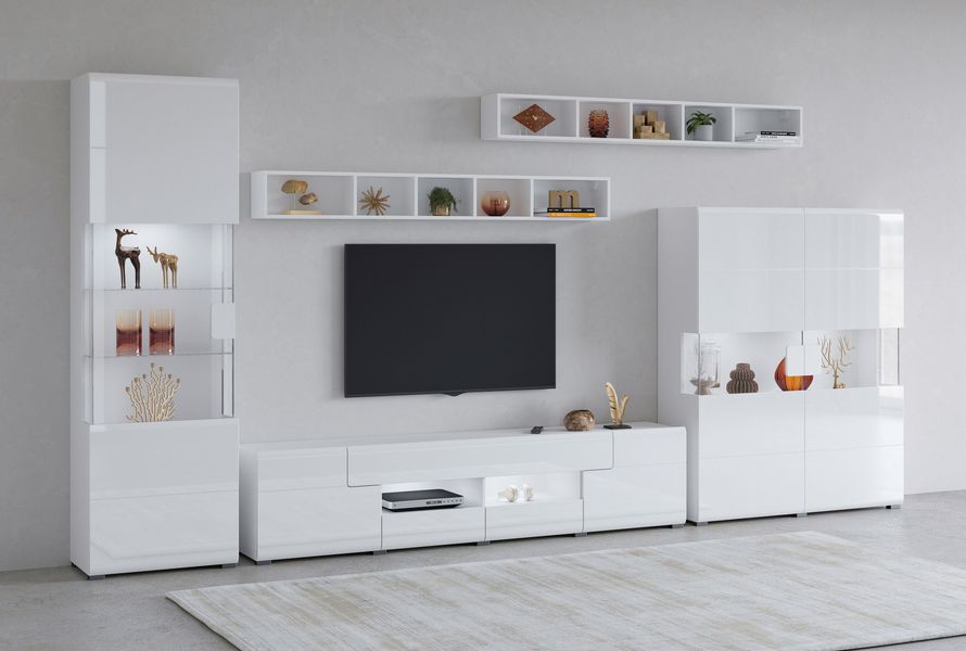 INOSIGN Wohnwand "Toledo,Breite 391cm stilvolle Mediawand ohne Beleuchtung" günstig online kaufen