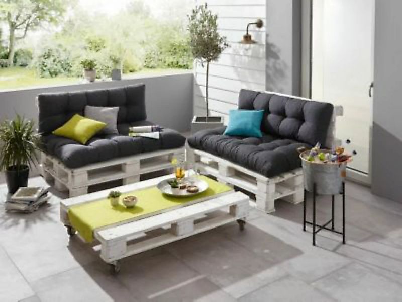 HOME Living Paletten-Sitzkissen Chillout Dekokissen grau Gr. one size günstig online kaufen