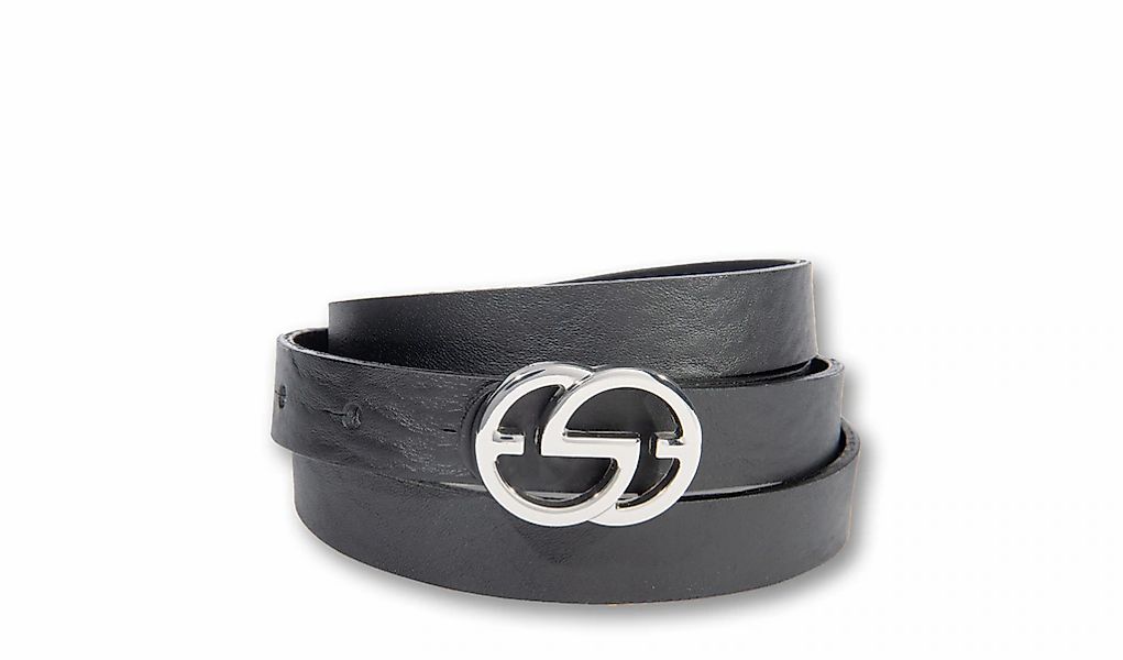 Silbergift Koppelgürtel "Koppelgürtel mit prägnanter silberner Doppel-G-Sch günstig online kaufen