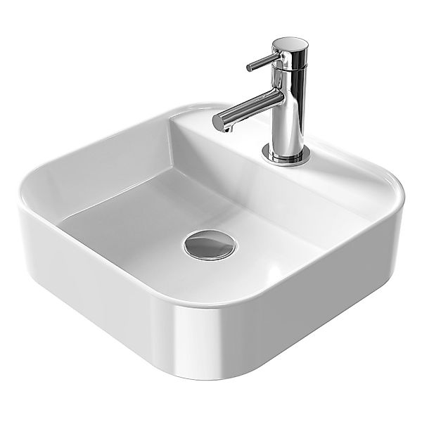 EMKE Aufsatzwaschbecken Mini Rechteckiger Aufsatzwaschtisch Hänge günstig online kaufen