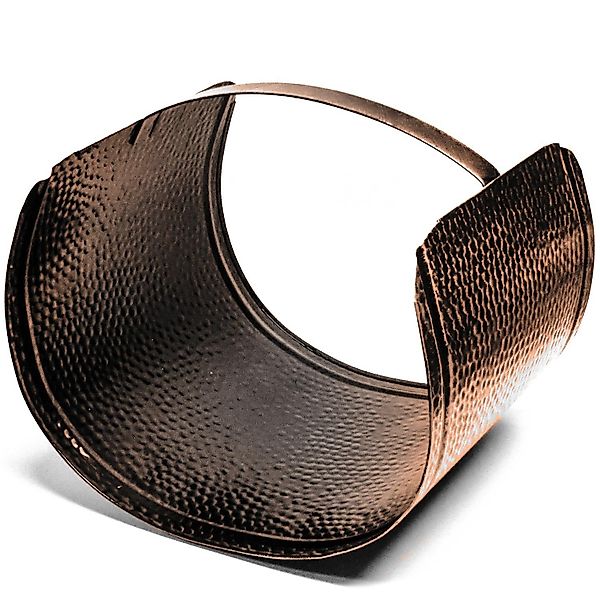 Landshop24 Kaminholzkorb Holzträger Kaminkorb Holztrage kupfer-schwarz günstig online kaufen