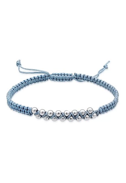 Elli Armband "Kugeln Bead Nylon Knoten Verstellbar 925 Silber" günstig online kaufen