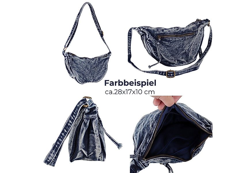 MIRROSI Umhängetasche Damen aus Jeans Schultertasche Denim 4 Modelle auswäh günstig online kaufen