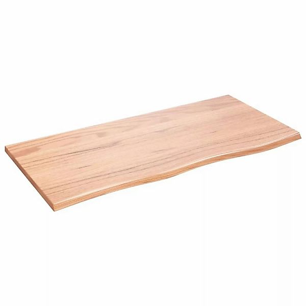 vidaXL Waschtischplatte Hellbraun 100x50x2 cm Massivholz Behandelt günstig online kaufen