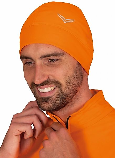 Trigema Strickmütze "TRIGEMA Mütze mit reflektierendem Logo" 1 Stk. günstig online kaufen