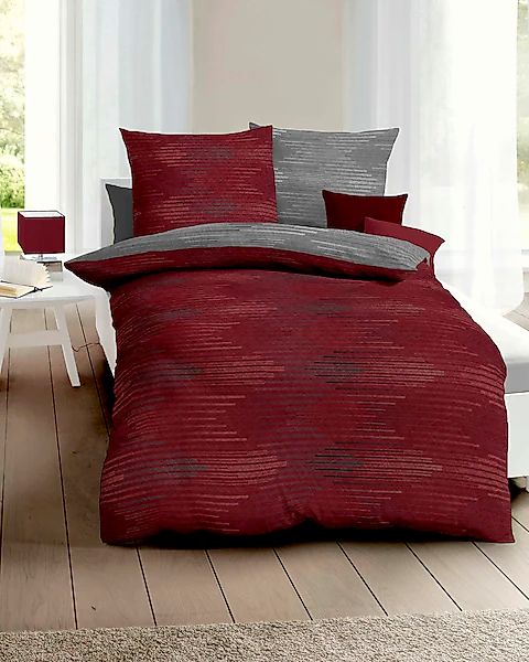 Kaeppel Wendebettwäsche Ikat, Mako-Satin, 3 teilig, günstig online kaufen