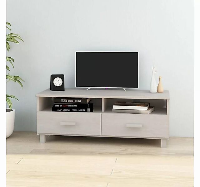 furnicato TV-Schrank HAMAR Weiß 106x40x40 cm Massivholz Kiefer günstig online kaufen