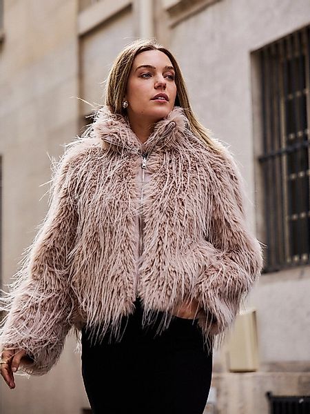 ANNIS Fashion & Accessoires Fellimitatjacke "LOU" (1-St) NEU, Extravagant, günstig online kaufen
