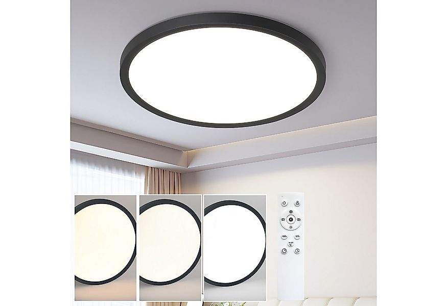 Nettlife LED Panel Flach Dimmbar Deckenleuchte 30cm Rund Weiß 24W zimmer, D günstig online kaufen