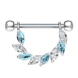 Taffstyle Intimpiercing Nippelpiercing Brustwarzenpiercing Barbell Kristall günstig online kaufen