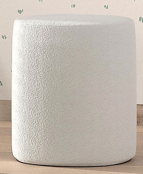 Vipack Polsterhocker "Moon, Hocker in rund, mit flauschigem Bouclé Stoff", günstig online kaufen