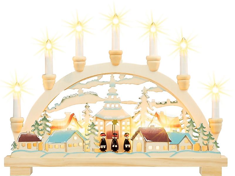 SIKORA Schwibbogen LB11-2 liebevoll colorierter LED Lichterbogen Motiv STER günstig online kaufen